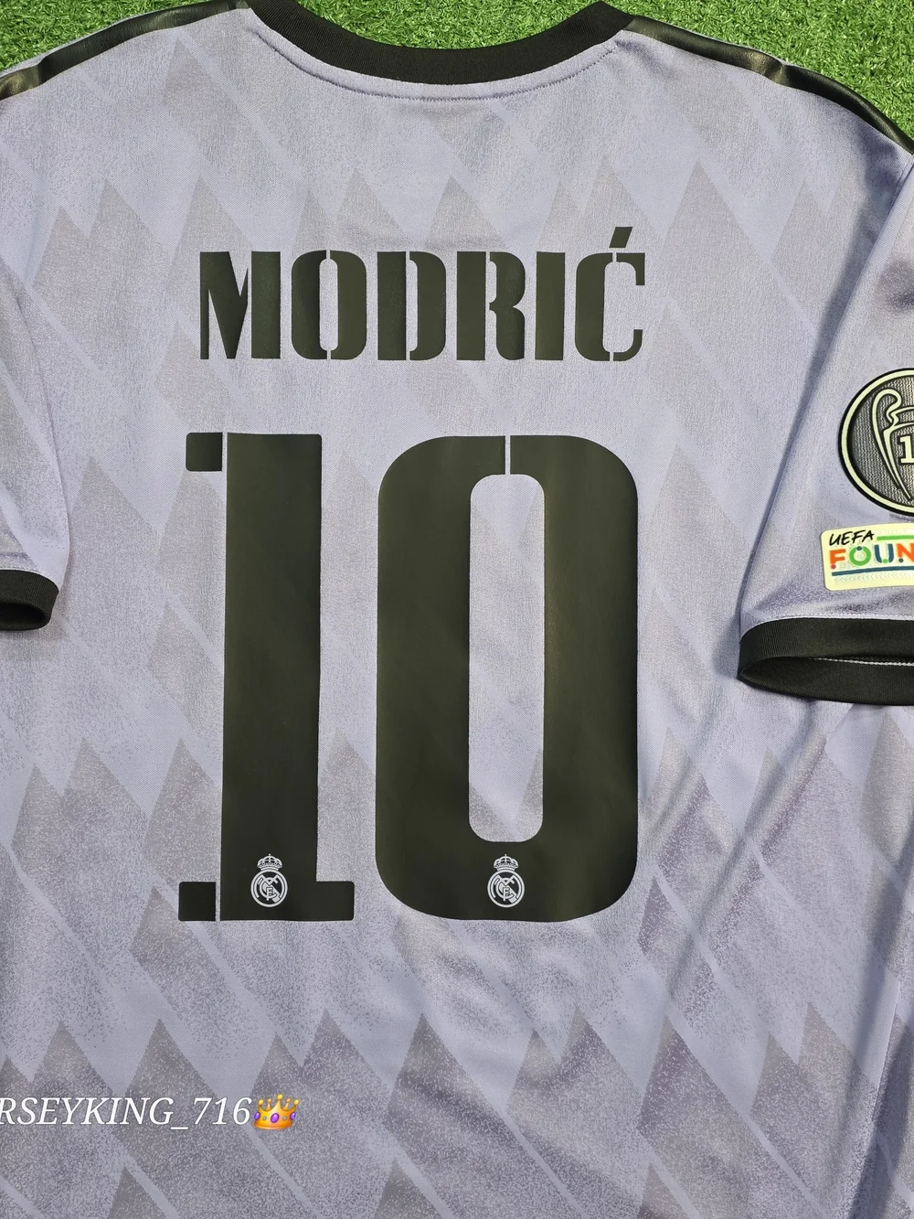 Adidas Real Madrid CF Luka Modric#10 2022/2023 Authentic Away Purple Jersey UCL